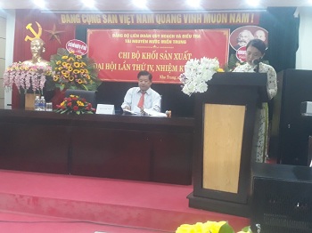 ĐẠI HỘI LẦN THỨ IV - NHIỆM KỲ 2022 - 2025, CHI BỘ KHỐI SẢN XUẤT THUỘC ĐẢNG BỘ LIÊN ĐOÀN QUY HOẠCH VÀ ĐIỀU TRA TÀI NGUYÊN NƯỚC MIỀN TRUNG