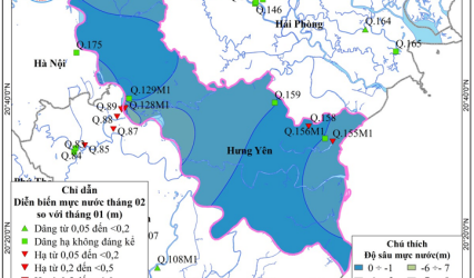 Bản Tin Cảnh Báo, Dự Báo Nguồn Nước Dưới Đất Tỉnh Hưng Yên Tháng 03 Năm 2026
