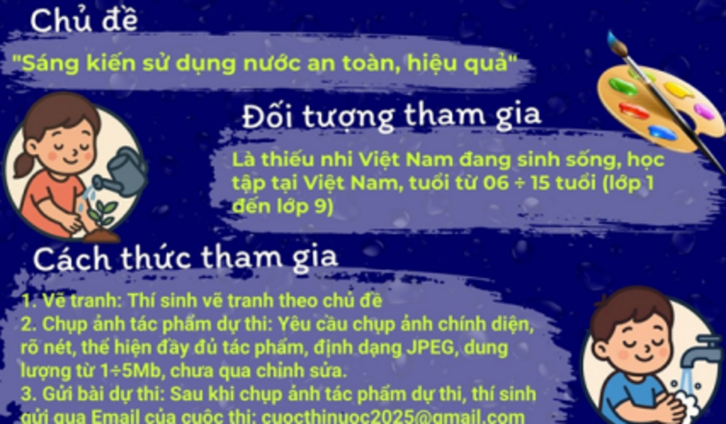 Phát động cuộc thi vẽ tranh về bảo vệ nguồn nước